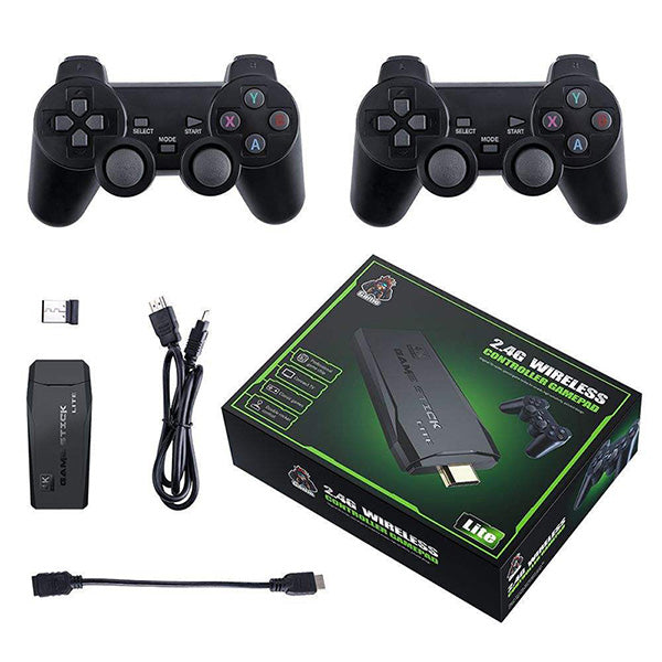 GAME STICK 4K جهاز ألعاب الفيديو الكلاسيكية مع أكثر من 10 ألاف لعبة كلاسيكية للعب