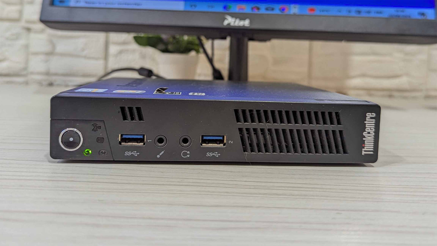 Méga Promotion MINI UNITÉ DE BUREAU LENOVO THINKCENTER i3 + ÉCRAN PILOTE 20 POUCES + Clavier + Souris gratuits