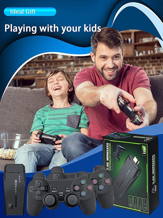GAME STICK 4K جهاز ألعاب الفيديو الكلاسيكية مع أكثر من 10 ألاف لعبة كلاسيكية للعب