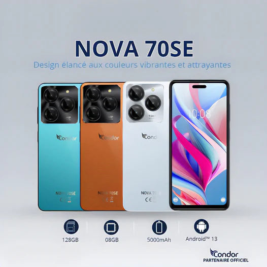 أفضل هاتف من ناحية السعر مع المميزات من العملاق كوندور NOVA 70 SE