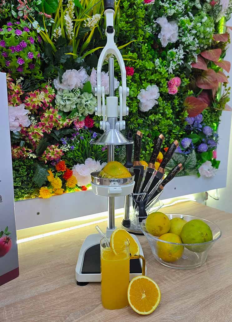 (T) PRESSE AGRUMES 5 EN 1 العصارة اليدوية بعدة أحجام مختلفة