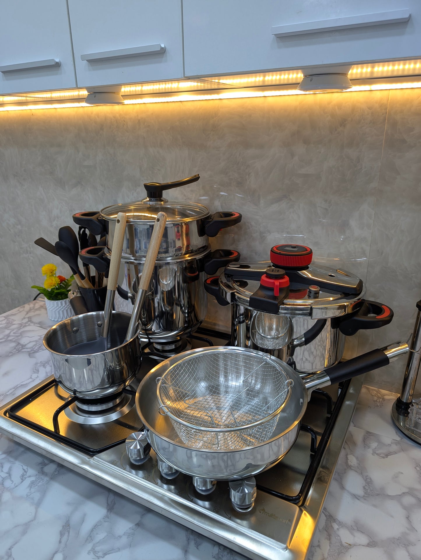 (T) PACK COCOTTE MINUTE 10 PCS 100% INOX 18/10 جودة فخمة و قوة لمطبخك 🔥