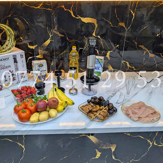 (T)  BRAS MIXEUR SILVER CREST 6 EN 1 1000 WATT 5 VITESSE (103)  خلاط واحد متعدد الخدمات ب 6 وظائف بقوة 1000 واط