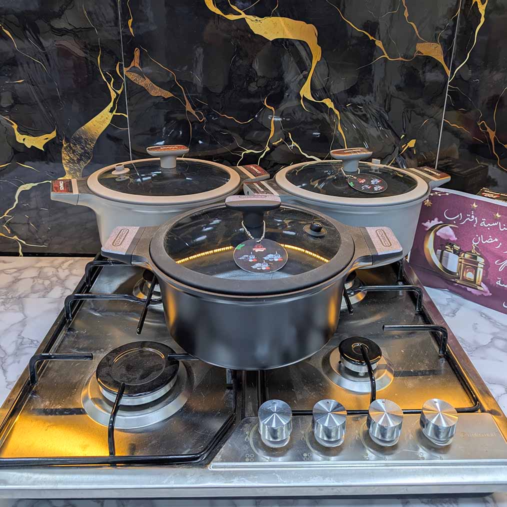 (T) SERIE CUISINE SINARCO 12 PCS GRANITE 100% ALIMENTAIRE (091) من أجود الطقوم و أنواع القرانيت🔥