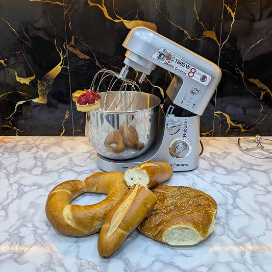 (T) Pétrin ROBUSTE PRO MAX Double Crochet 8L - 1800W - 4kg عجانة متعددة الوظائف أداء و جودة و تصميم