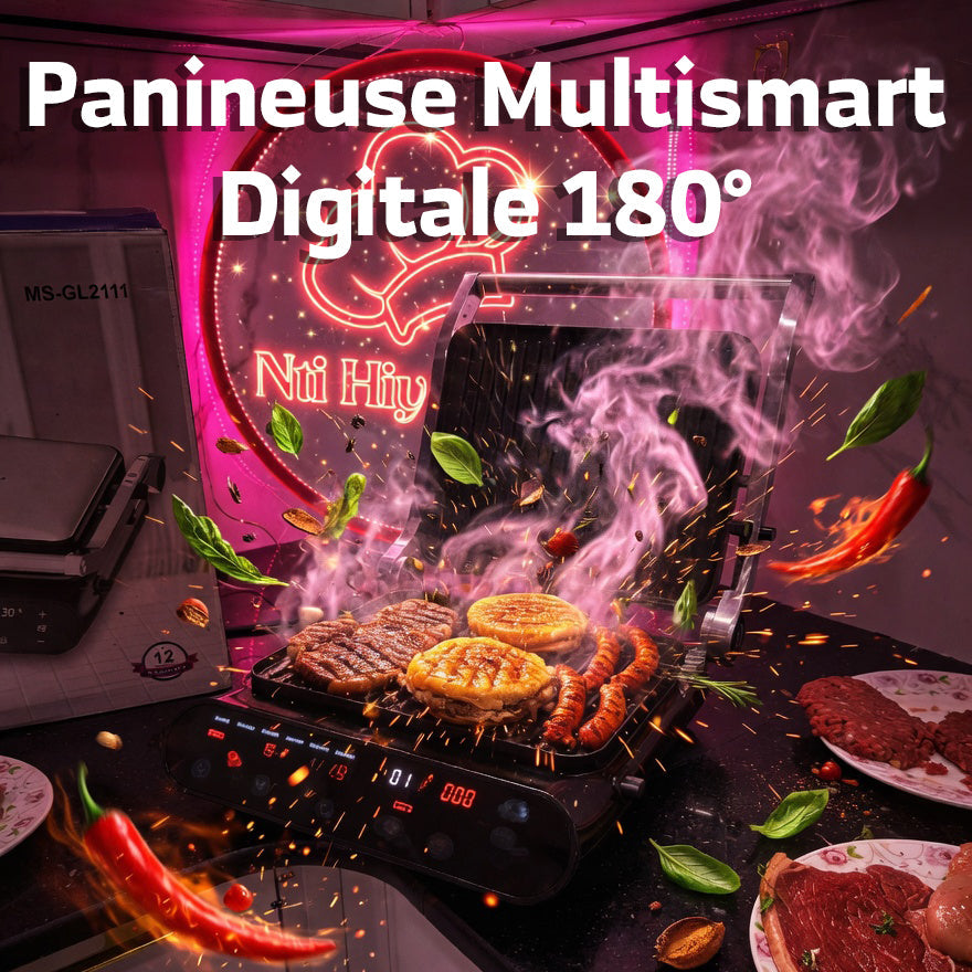 (T) PANINEUSE MULTISMART DIGITALE 2 En 1 - 180° - 1800W بانينوز و شواية في نفس الوقت ميلتي سمارت  (127)