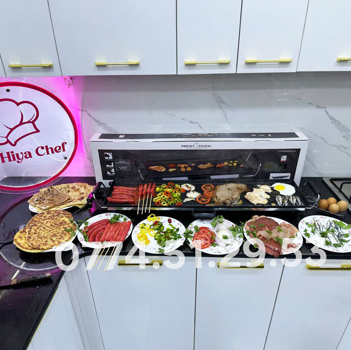 (T) PLAQUE ELECTRIC PROFI-COOK 90CM*23CM MULTI UTILISATION (126)