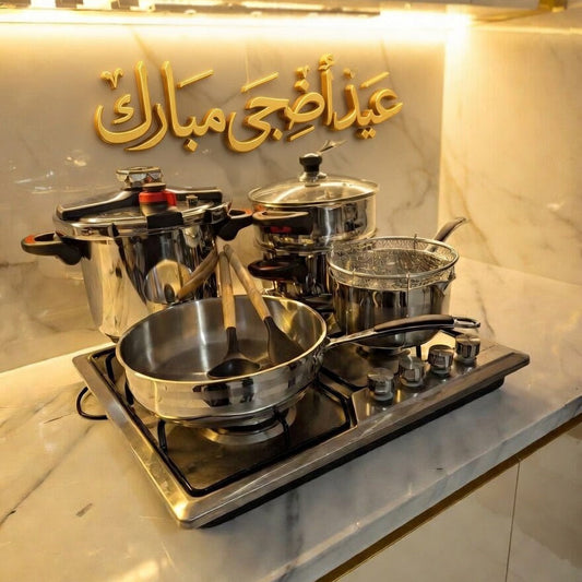 (T) PACK COCOTTE MINUTE 10 PCS 100% INOX 18/10 (109) جودة فخمة و قوة لمطبخك 🔥